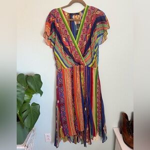 Polo Ralph Lauren Silk Serape Print Dress NWT $398 Size 12 Southwest